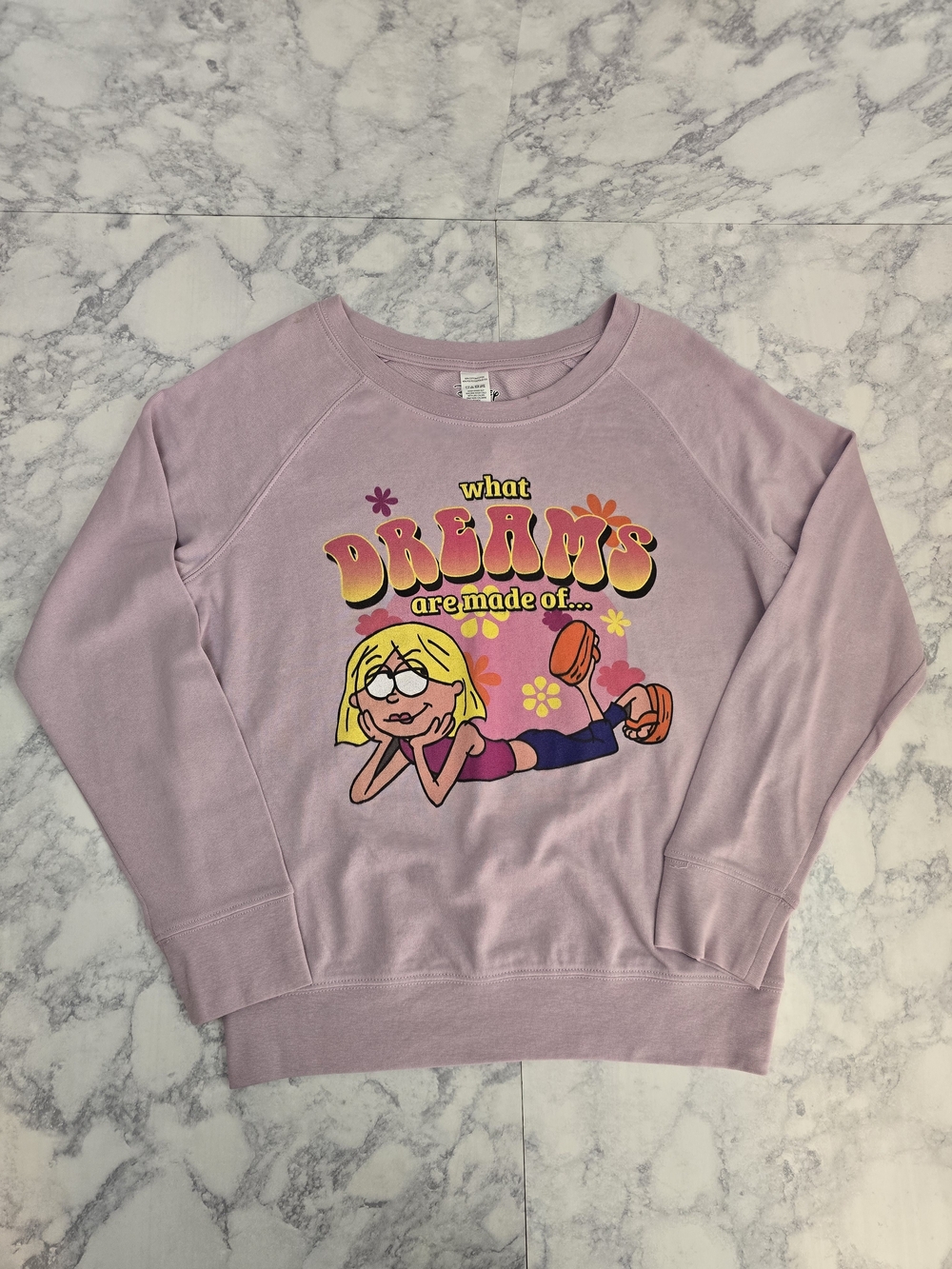 Disney Lizzie McGuire Graphic Crewneck Sweatshirt Medium What Dreams Are Made Of